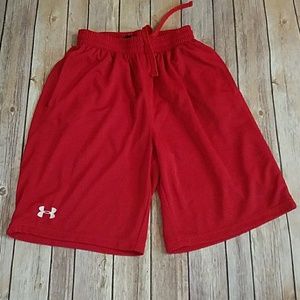 Youth large red athletic shorts